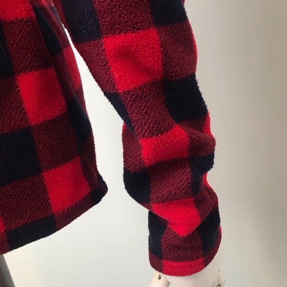 Avalanche Fleece 1/4 Zip Pullover Plaid Sweatshirt Layer - Picture 8 of 13